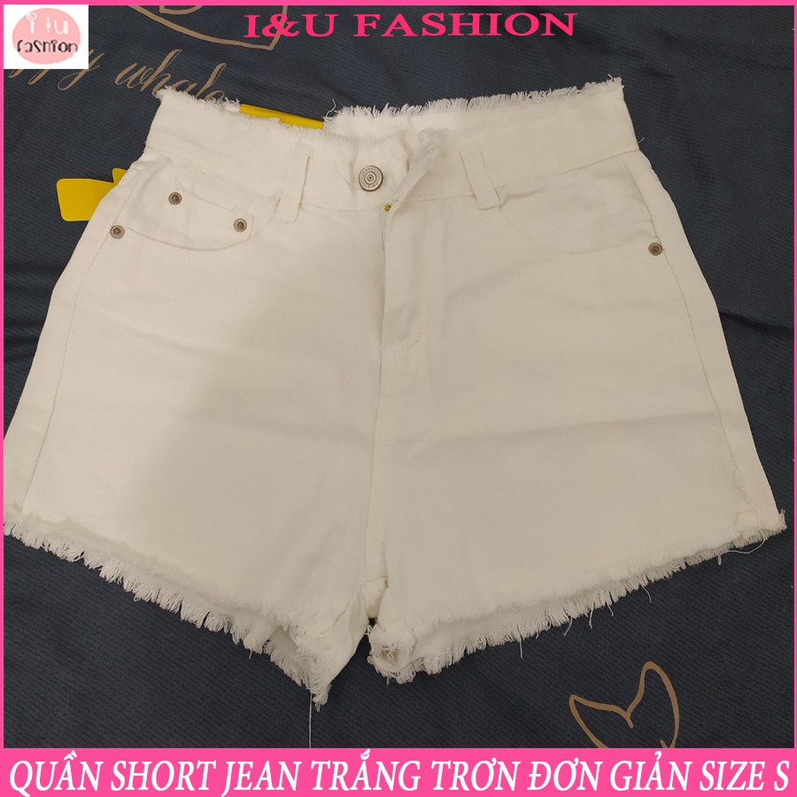 Quần Short Jean nữ mẫu 05 màu trắng tua rua SIZE S - Ảnh thật do shop tự chụp QA-05
