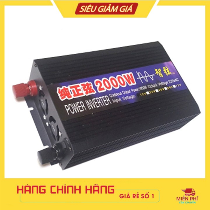 Bộ Đổi Nguồn 12V Lên 220V 2000W Sin Chuẩn