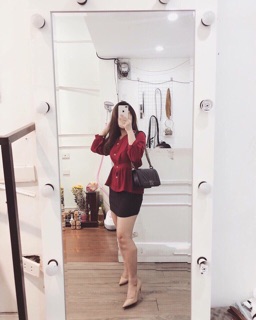 Áo sơ mi cách điệu cổ V