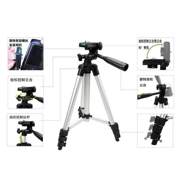  [ Shopee trợ giá ] Combo Tripod Chụp Hình/live stream 3110 + đèn led chụp ảnh-TẶNG 1 TÚI ĐỰNG ĐEN  G8 in 1