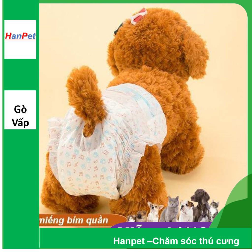 Hanpet.GV- Giá sỉ trên 2 triệu- Bịch 10 miếng bỉm quần chó mèo dạng dán cao cấp loại siêu thấm, bỉm chó mèo