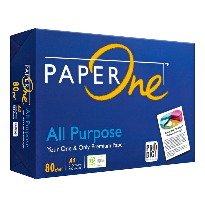 Giấy Paper One A4 70gsm/ 80gsm - 500 tờ/ ream