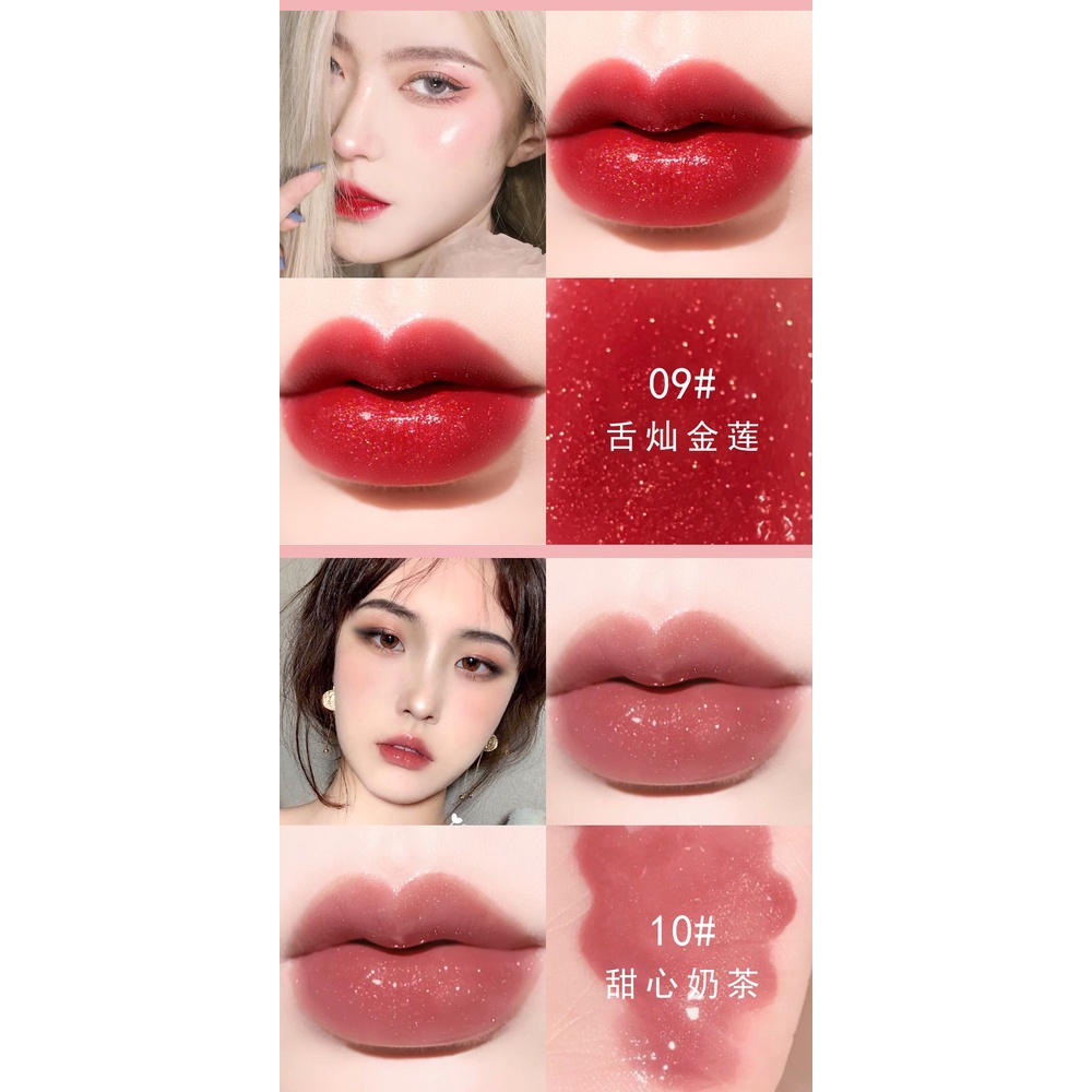 [Hàng mới về] Son bóng nhũ lấp lánh lâu trôi chống thấm nước