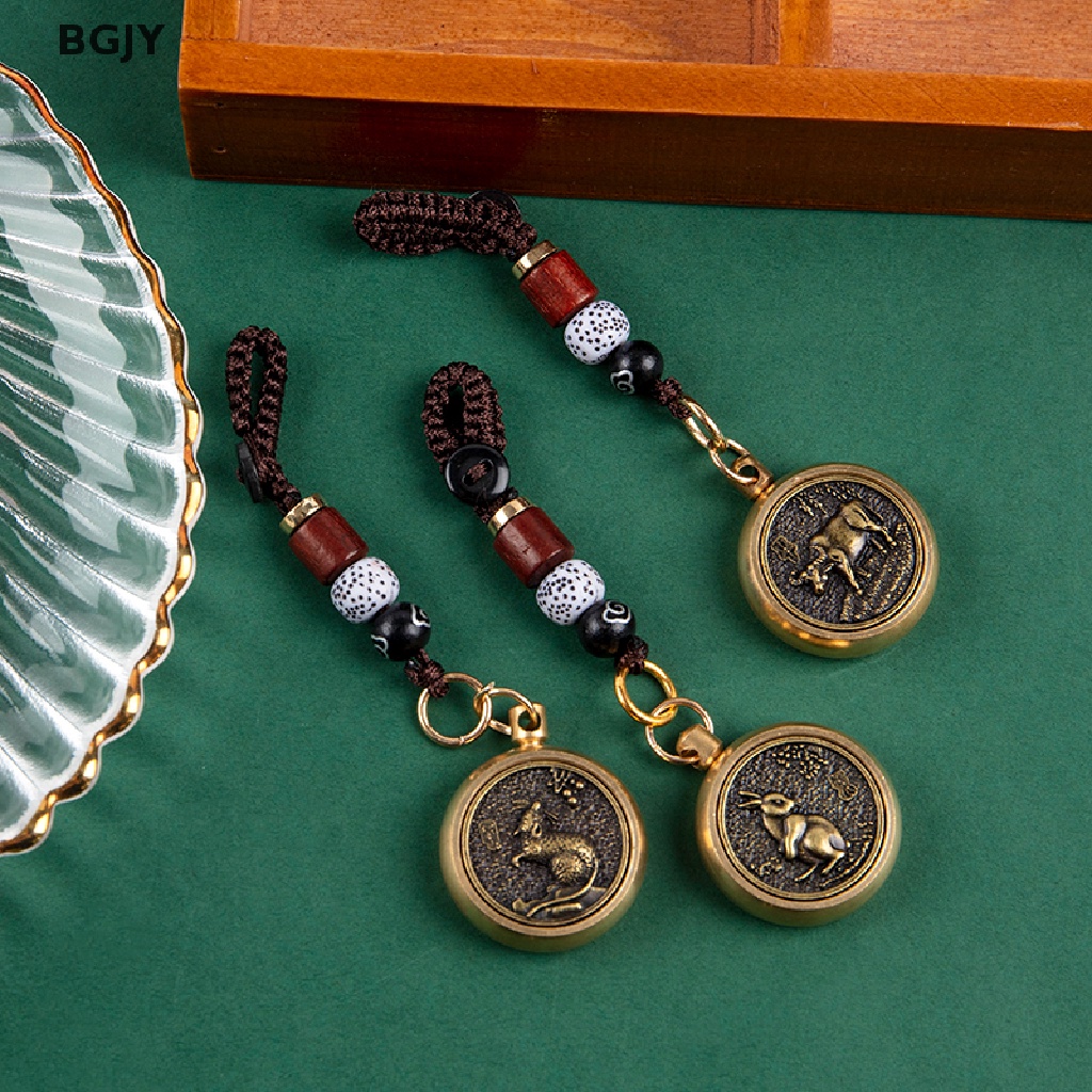 Bgjy Móc Chìa Khóa Bằng Đồng Thau Hình Động Vật Giàu Có Một Bên Làm Mặt Dây Chuyền Thủ Công Trang Trí Xe Hơi Mới