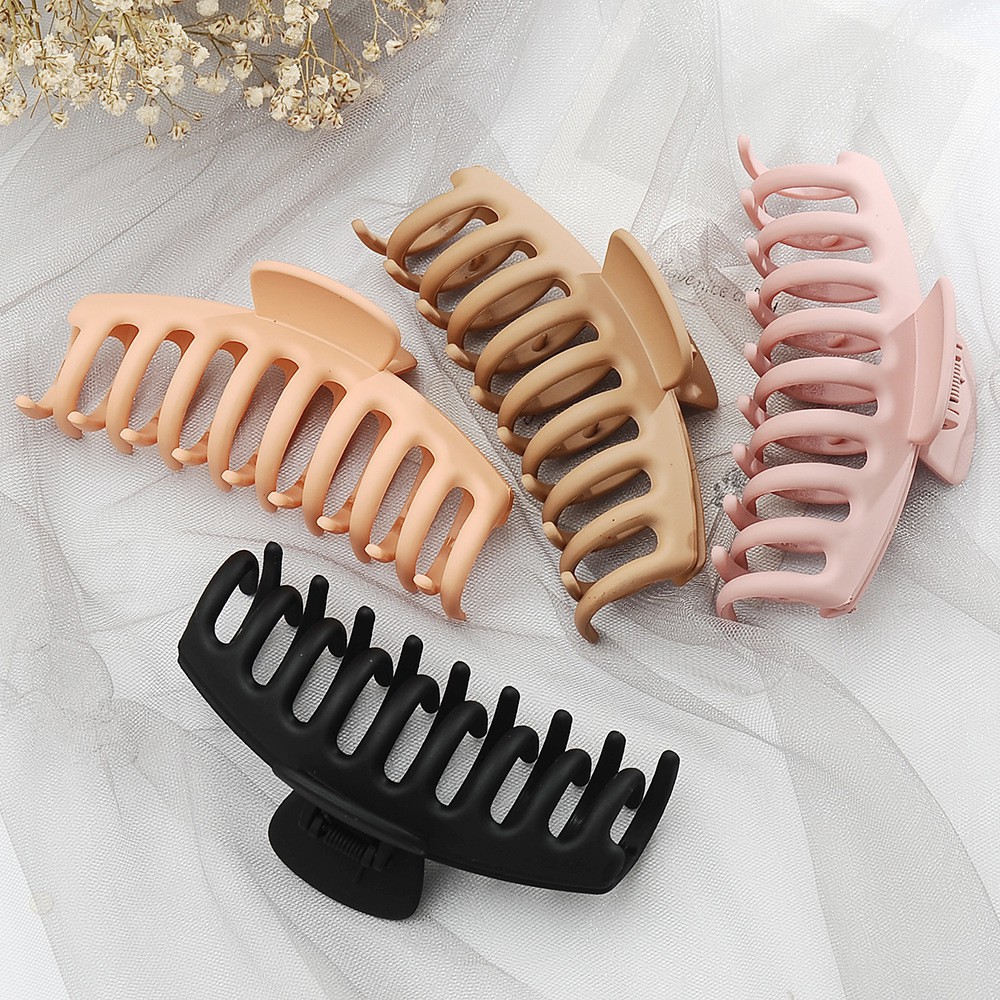 Kẹp tóc màu trơn nhám thời trang Hàn Quốc