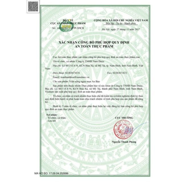 Viên uống ngừa mun AN BẢO | Thế Giới Skin Care