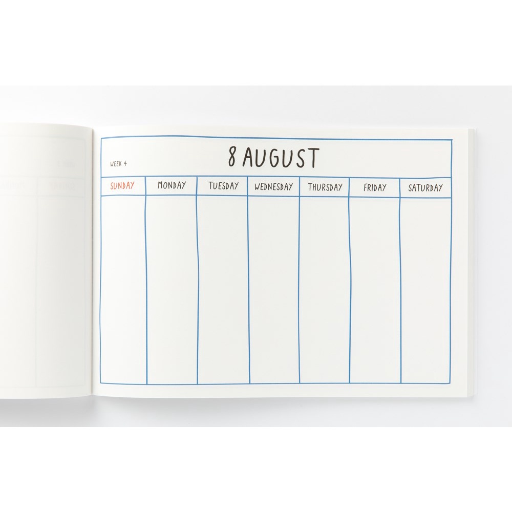 Cuốn Lịch Ghi Chú Kế Hoạch Hàng Tuần 18 Tháng ARTBOX Hàn Quốc Thiết Kế Viền Vàng