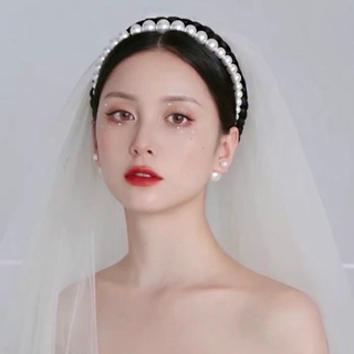 (9 Mẫu) Băng đô cài tóc hạt trai