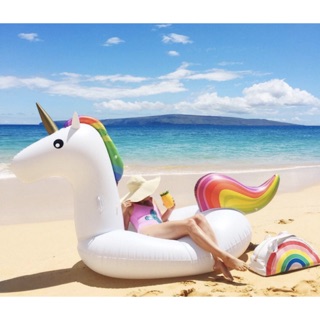 (Có sẵn) Phao ngựa 1 sừng unicorn khổng lồ 2m75 size to nhất