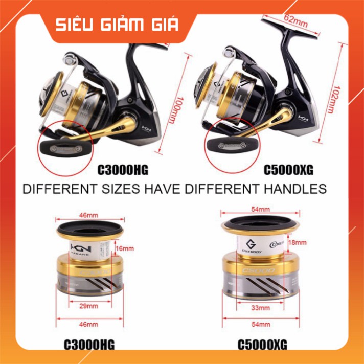 [Combo] R Máy câu Shimano Nasci C5000XG ĐỒ CÂU NGỌC HẢI  [Giá rẻ]