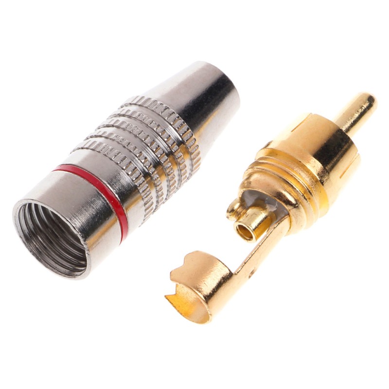 Bộ 10 Đầu Nối Dây Cáp Rca Mạ Vàng