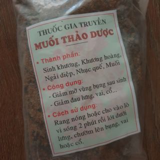 Muối thảo dược giảm mỡ bụng, trị đau lưng, vai, cổ