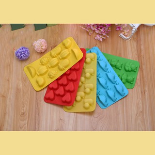 HCM - Khuôn silicon hình trái cây đổ socola kẹo dẻo hay rau câu