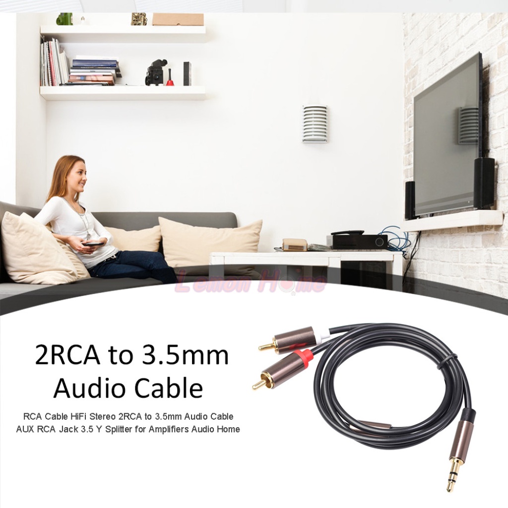Cáp chia âm thanh RCA 2RCA LR02- RCA hình chữ Y cho bộ khuếch đại âm thanh