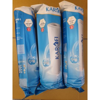 COMBO 4 LÕI LỌC NƯỚC HIỆU KAROFI ( 2 lõi số 1, 1 lõi 2, 1 lõi 3)