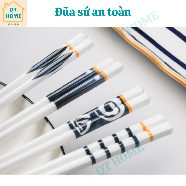 Đũa Sứ Cao Cấp Kiểu Nhật Chống Nấm Mốc, Chống Trơn Trượt, Chịu Nhiệt