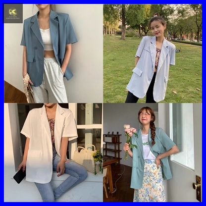 Áo blazer nữ ngắn tay sanh chảnh KOALA, áo vest nữ tay lỡ hàng Quảng Châu loại 1 - BLAZ02 | BigBuy360 - bigbuy360.vn