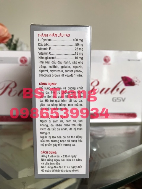 [Mã FMCGLOC giảm 5% đơn 250K] Rubi GSV - giảm lão hóa, bổ sung vitamin cho da sạm, nám, tàn nhang & da mụn | BigBuy360 - bigbuy360.vn