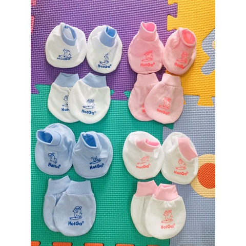 Bao tay và bao chân Hotga bo hoặc thun siêu đẹp chất vải cotton