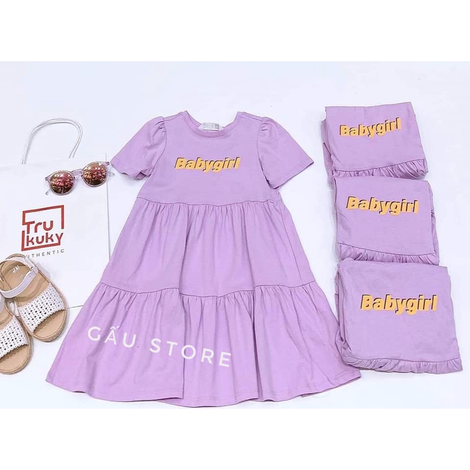 VÁY COTTON CHO BÉ TỪ 2 ĐẾN 14 TUỔI NHIỀU MÀU 3 TẦNG, ĐẦM HÈ THU, SIZE ĐẠI 12KG-42KG