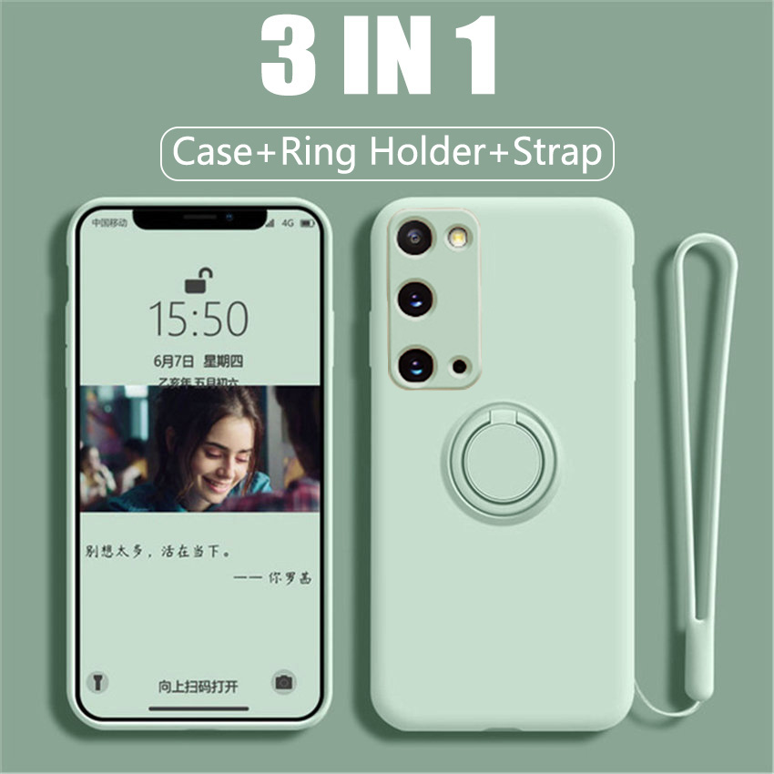 Ốp Lưng Có Giá Đỡ Dạng Lỏng Kèm Nhẫn Móc Ngón Tay Cho Samsung S10 Plus Note 9 | BigBuy360 - bigbuy360.vn