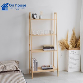 Kệ sách gỗ thông 4 tầng - kệ gỗ đa năng 4 tầng Hàn Quốc