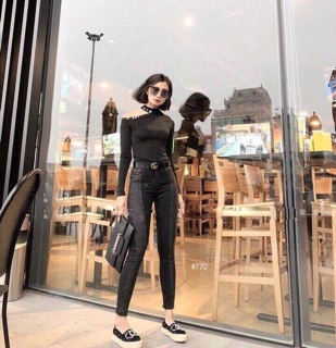 Quần Jean  Đen Dài Thời Trang