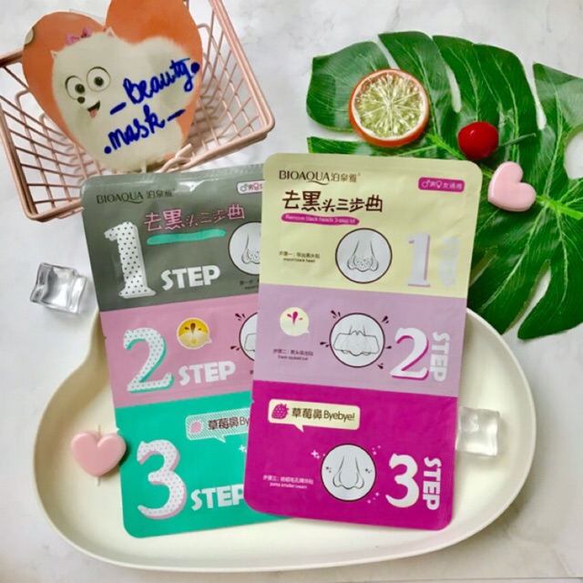 🍄 Step lột mụn giảm mụn đầu đen nội địa Trung - hãng Bioaqua 🍄