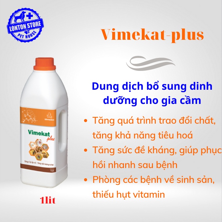 VEMEDIM Vimekat Plus Bổ Sung Dinh Dưỡng Cho Vật Nuôi, gà vịt đẻ trứng - Lonton Store &amp; Vemedim