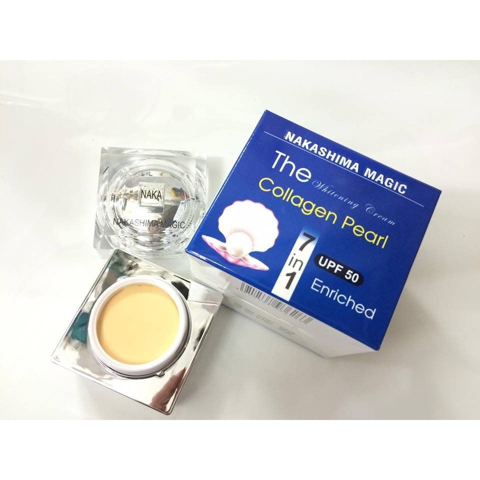 [Chính hãng] Kem dưỡng trắng da Nakashima Magic Collagen Pearl 7in1 bột ngọc trai
