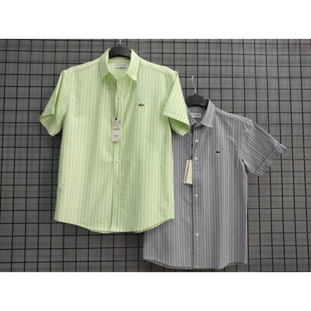 Áo sơ mi nam cọc tay sọc LACOSTE