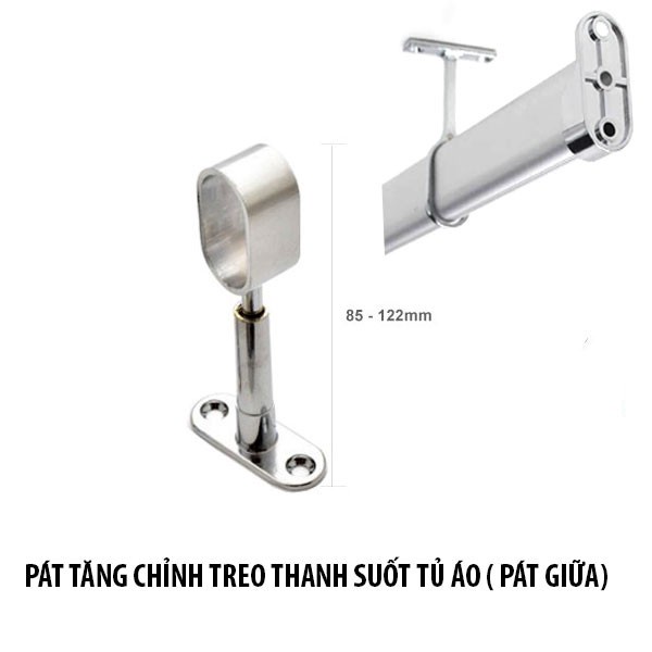 Thanh nhôm  treo tủ áo Oval