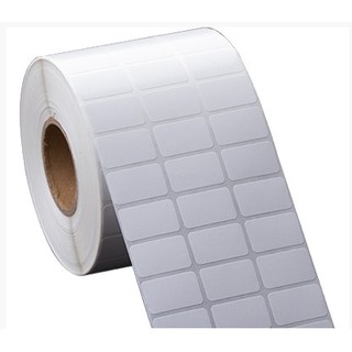 Decal giấy in nhiệt in mã vạch 35x22mm, loại 3 tem/hàng cuộn 50m