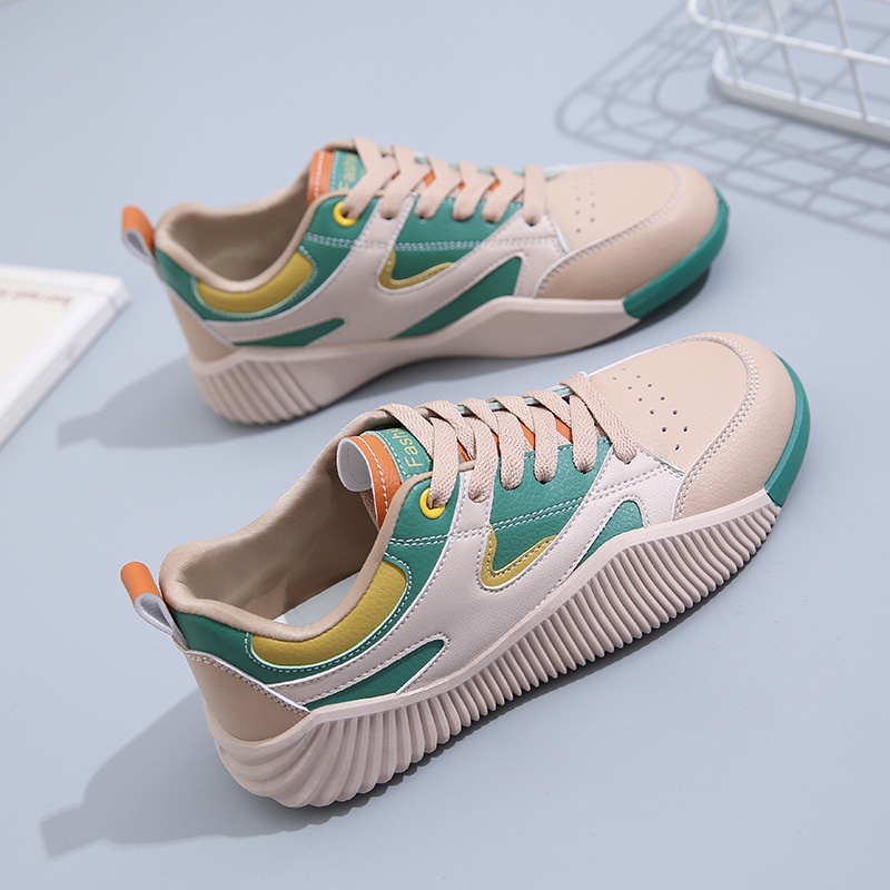 Giày Sneaker Đế Dày Thoải Mái Màu Sắc retro Cho Nữ