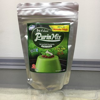 Bột làm bánh flan Nhật Bản vị trà xanh PurinMix 500g