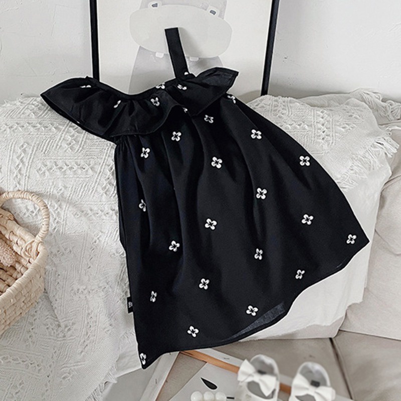 Đầm Bé Gái Đầm Công Chúa Không Tay In Hoa Kiểu Hàn Quốc Thời Trang Mùa Hè Se7en