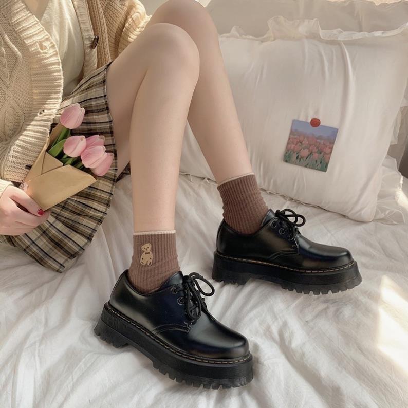 Giày Oxford nữ DA ĐẸP thấp cổ mũi tròn phong cách Retro Ulzzang Hàn quốc - tunime store GiàyS522 ';