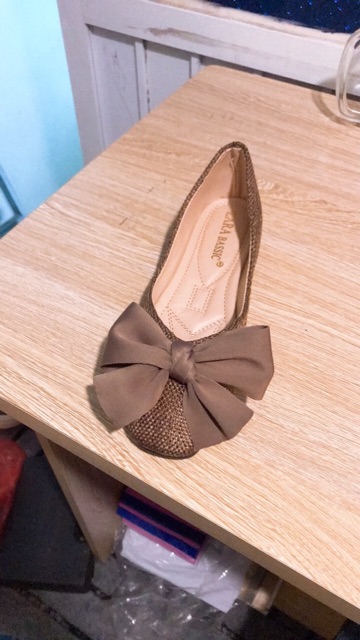 Giày Búp Bê Khoét Eo Vải Dạ Thắt Nơ - kèm video | BigBuy360 - bigbuy360.vn