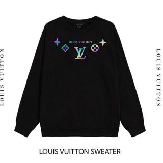 Áo Sweater phản quang in chữ LV kèm hình stikerr [FREESHIP] Áo sweater dày dặn, áo sweater nam nữ đẹp,áo đôi đẹp