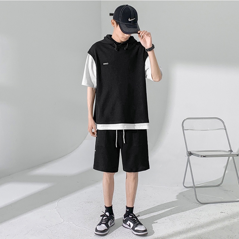 Bộ Quần Áo Nam Nữ Unisex Ngắn Tay Có Mũ Mùa Hè Thời Trang Zenkonu QA NAM 1000109V5