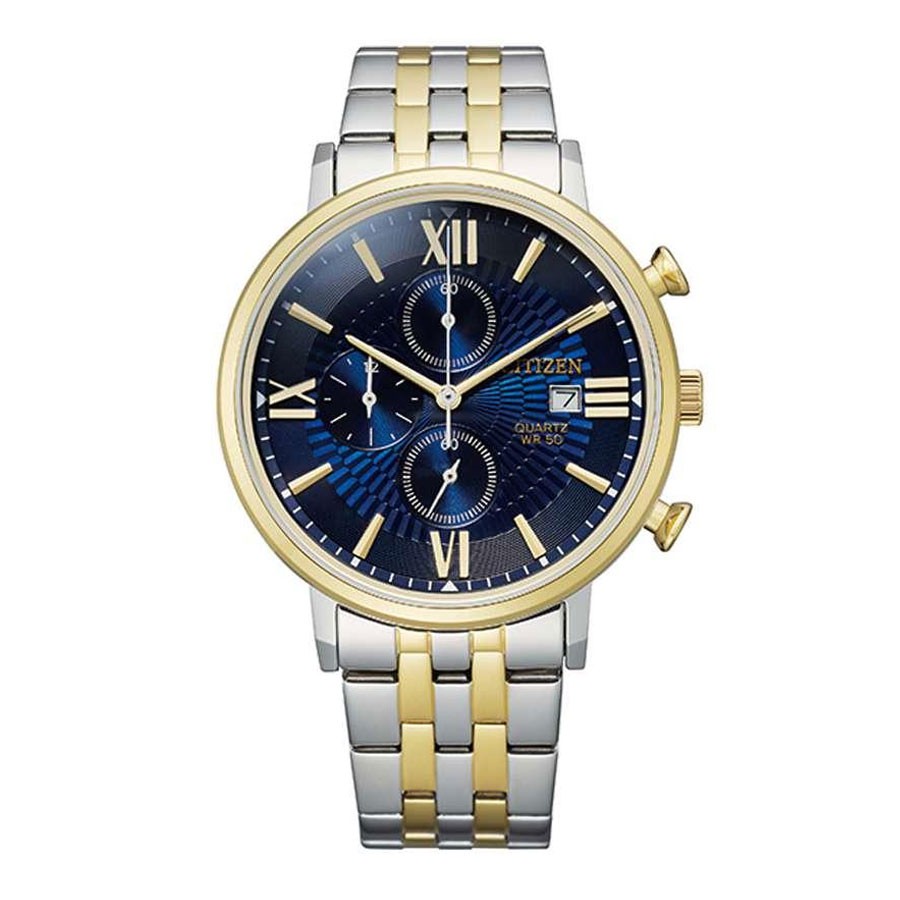 Đồng Hồ Nam Citizen Dây Thép Không Gỉ AN3616-75L - Mặt Xanh