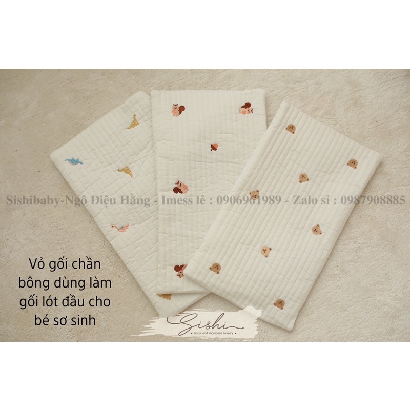 Gối chữ nhật cao su cho bé 2in1 SISHI / Gối phong cách Hàn Quốc