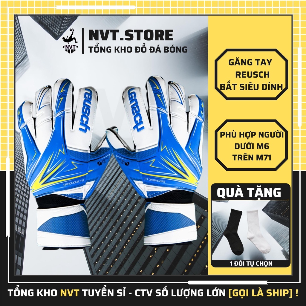 Bao găng tay thủ môn bắt bóng đá siêu dính giá rẻ, bao găng tay đá/bắt bóng thủ môn REUSCH hàng loại 1 Shop-NVT.Store.vn