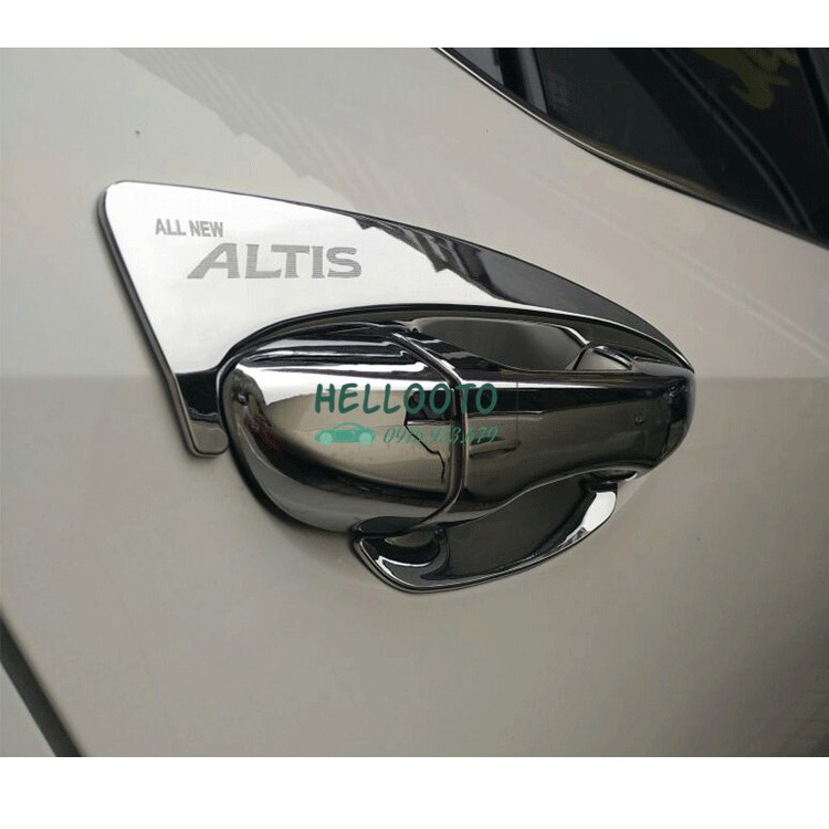 Ốp Tay Và Hõm Cửa Xe Toyota Altis 2014 đến 2020 Mạ Crom Cao Cấp chống trầy xước làm đẹp xe