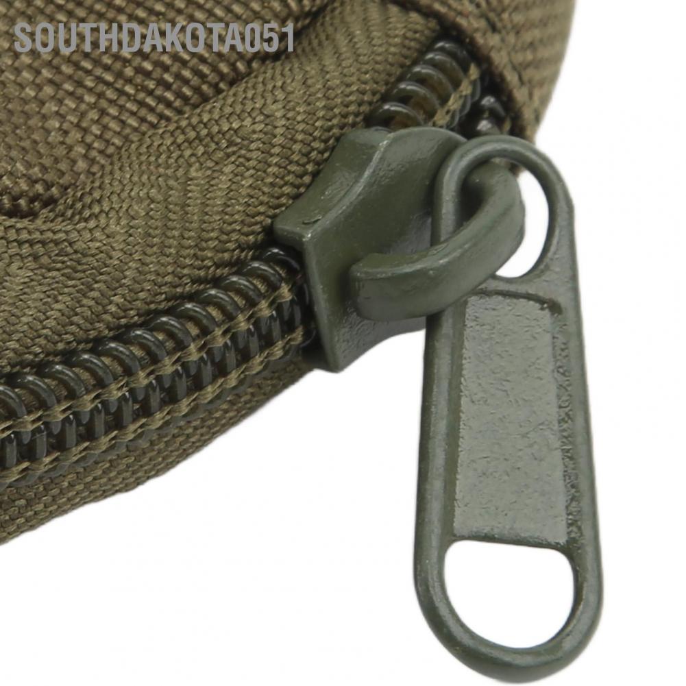 Southdakota051 Mini Key Bag Portable Wearproof 1000D Round Nylon Carrying Pouch with Triangle Buckle for Outdoor Earphone