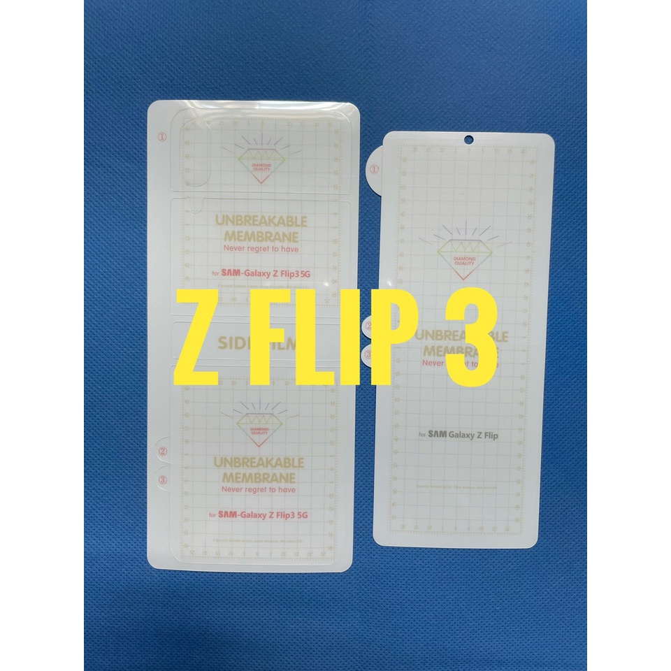 Dán dẻo PPF Samsung Galaxy Z Flip 3 trong suốt + tặng gạt, giấy lau