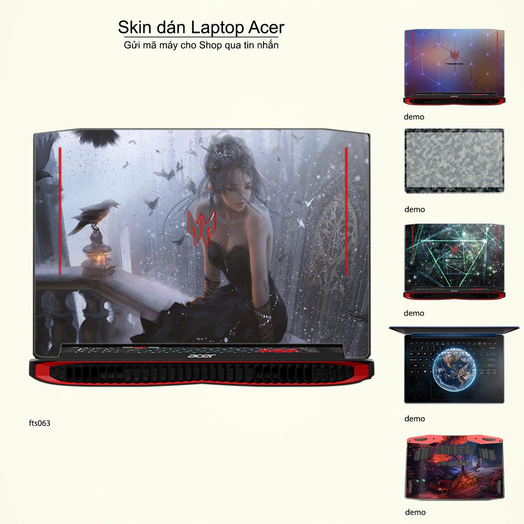 Skin dán Laptop Acer in hình Fantasy nhiều mẫu 7 (inbox mã máy cho Shop)