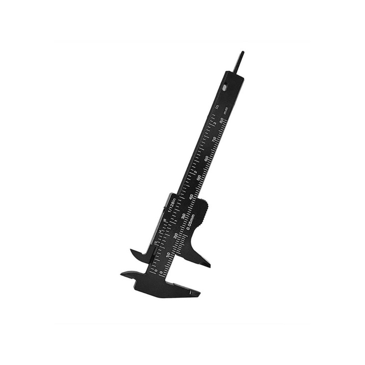 Thang đo đôi 80MM Thước đo lông mày bằng nhựa Vernier Calibre Thước