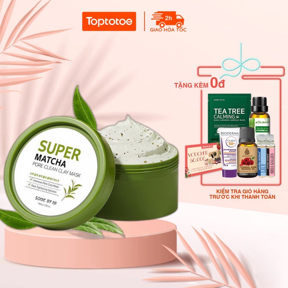 Mặt Nạ Đất Sét Giúp Se Khít Lỗ Chân Lông Some By Mi Super Matcha Pore Clean Clay Mask 100g