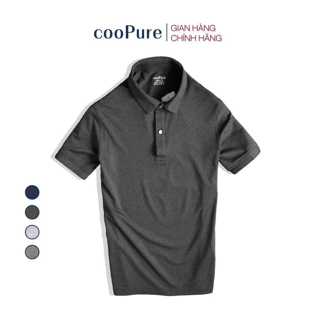 Áo thun polo nam cooPure chất liệu vải cắt tiêu Ex - Dry, thiết kế hiện đại NO.1264 (4 màu)